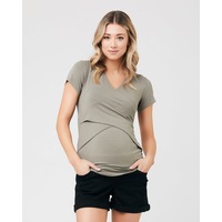 Embrace Short Sleeve Nursing Tee Moss