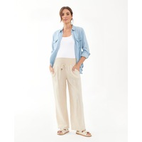 Indi Wide Leg Linen Pant Natural