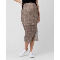 Leopard Mesh Skirt Multi