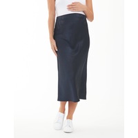 Lexie Satin Skirt Navy