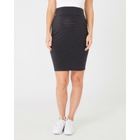 Mia Stripe Skirt Black / Charcoal