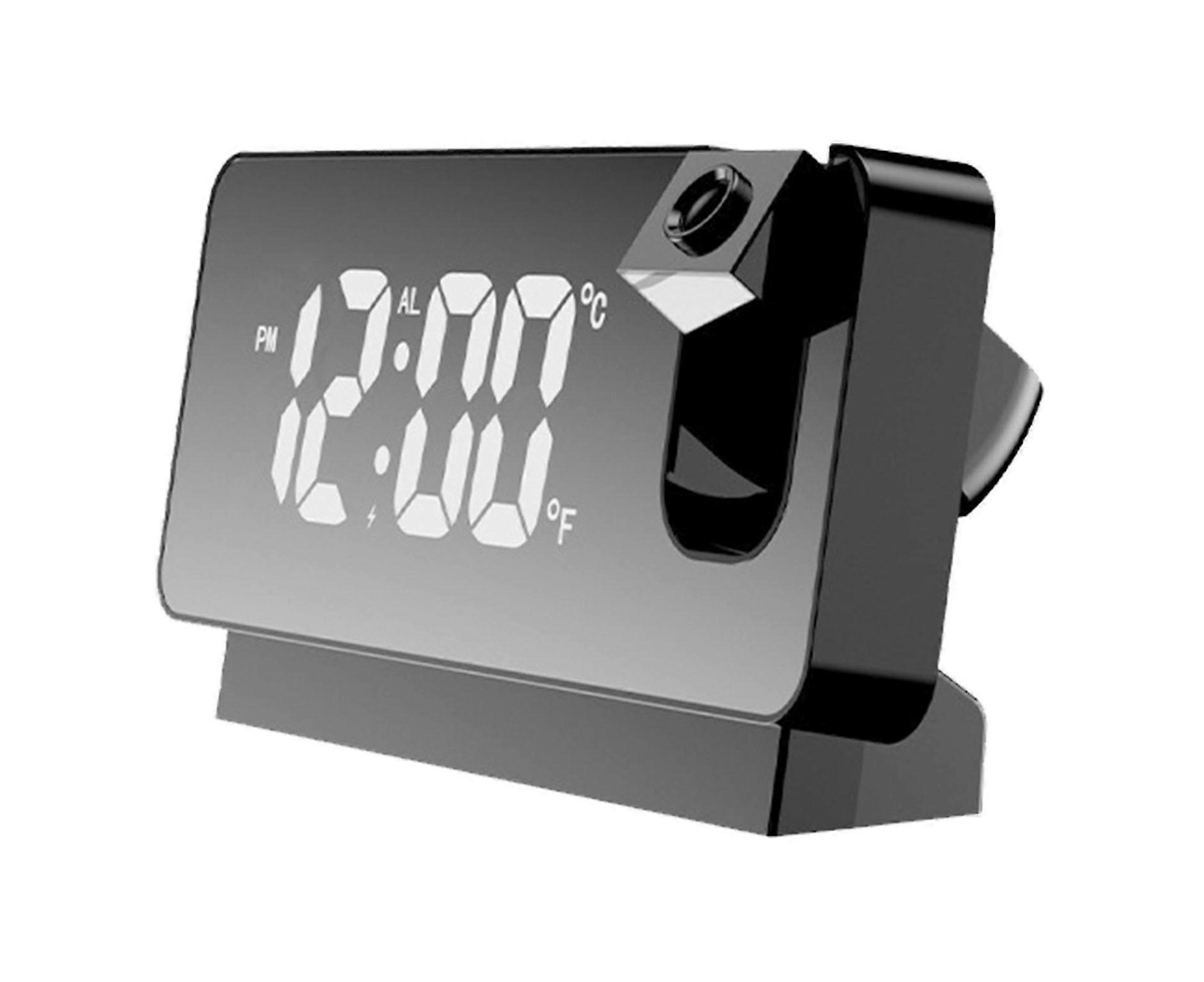 Buy 360 Adjustable Projection Alarm Clock with LED Mirror Display ...