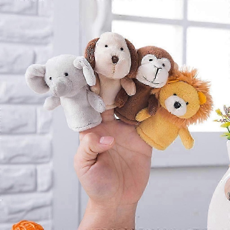 Buy 6x Preschool Colorful Cartoon Finger Puppets Set Baby Plush Toys ...