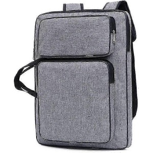 A3 Art Portfolio Case Artist Carry Bag With Handle Art Storage Bag Tote Bag Artwork Sktchbook Backpack Drawing Board Organizer(1pcs)(grey)