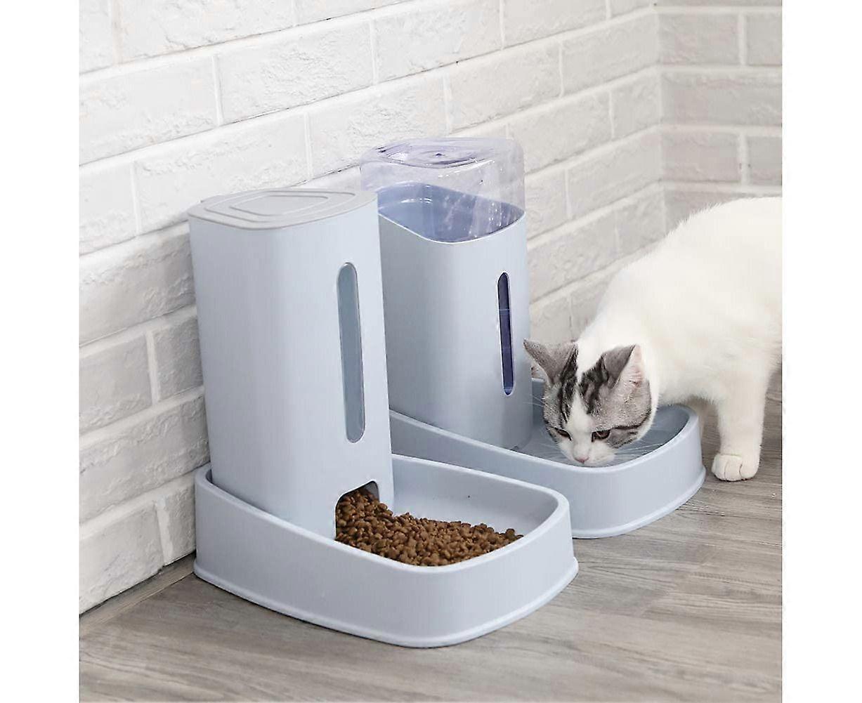 Buy Automatic kibble dispenser / water fountain-3.8Lx 2 pieces - dog / cat food / kibble pet
