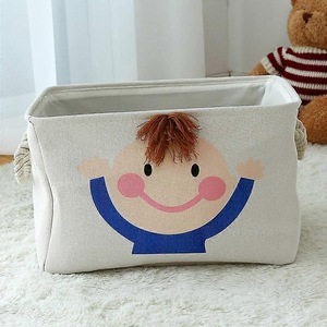 Canvas Folding Storage Baskets Cartoon Kids Toys Organizer Clothes and Sundries Storage Box For Home Storage Bag Laundry Basket