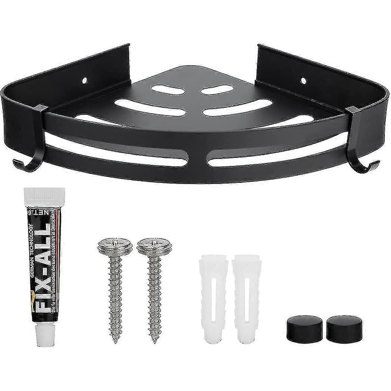 Buy Corner Shower Shelf, Space Aluminum Bathroom Shelf, Drill-free ...