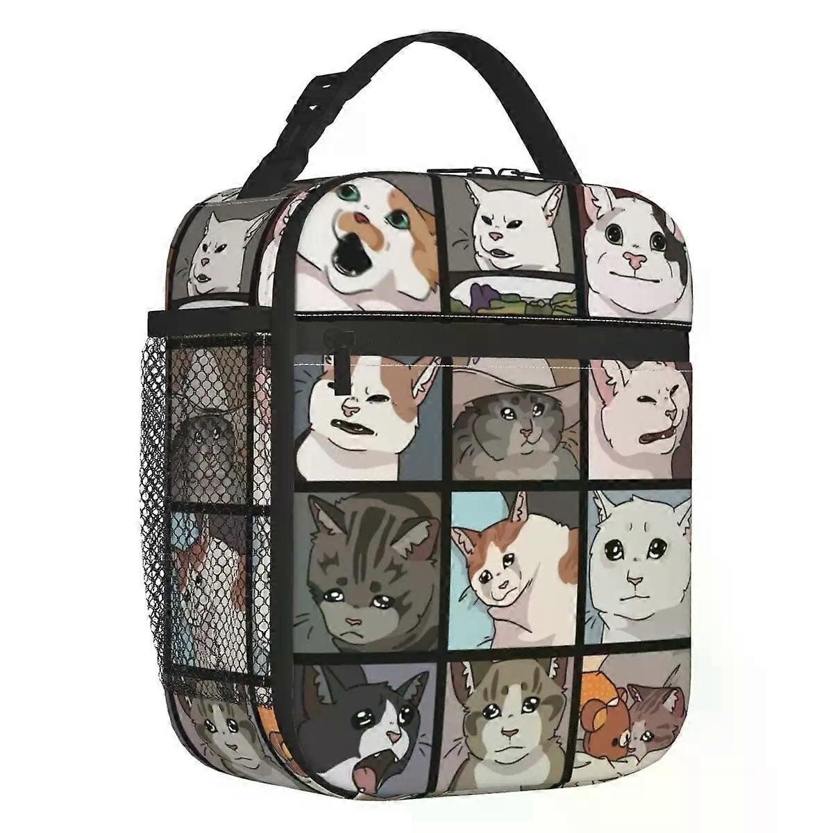 Buy i5844 Meme Cats 2.0 Insulated Lunch Tote Bag Animal Crying Cat ...
