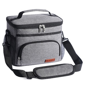 Insulated Lunch Bag Lunch Box for Work School Food Container Cooler Bag-Grey