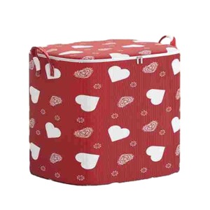 Love Heart Printed Clothes Storage Bag with Handle Large Capacity Home Storage Box for Home Storage