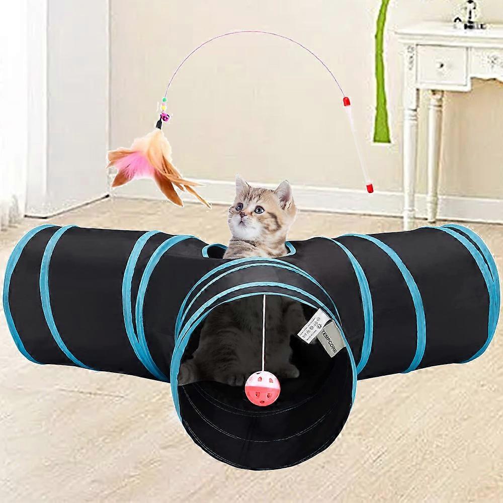 thumbnail image 2 of Dualoai 2 In 1 Cat Tunnel Bed Interactive Toy Kitten 2 of 10