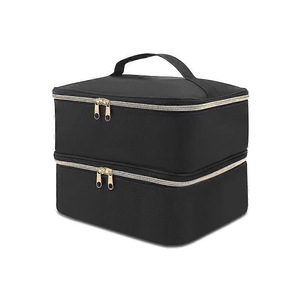 Portable Storage Box Double Layer Nail Polish Organizer Essential Oil Storage Bag Cosmetic Storage Box Beginner Home Storage Bag