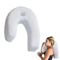 Side Sleeper Support Pillow with Ear Hole U Shaped Body Pillow Contoured Pillow for Neck Shoulder