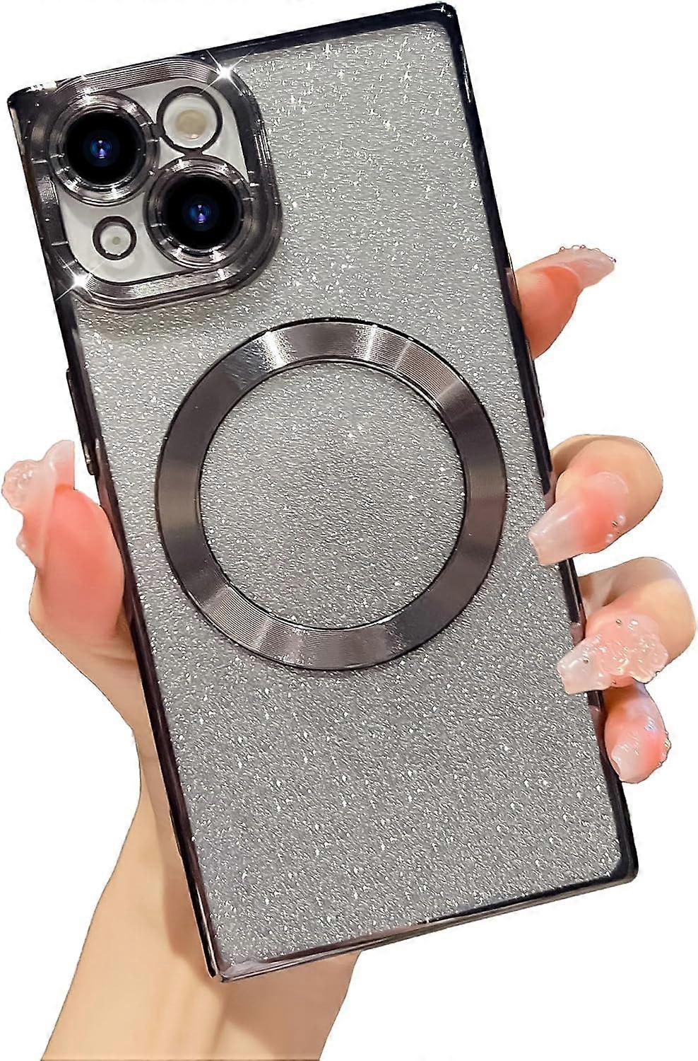 Magnetic Ring Case for iPhone 12 Pro Case Kickstand Ring Holder Glitter Mirror Compatible with MagSafe Built-in Camera Lens Protector Shockproof Phone Case for iPhone 12 Pro 6.1,Black Magnetic Ring Case for iPhone 12 Pro Case Kickstand Ring Holder Glitter Mirror Compatible with MagSafe Built-in Camera Lens Protector Shockproof Phone Case for iPhone 12 Pro 6.1,Black