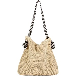 Straw Bag Large Capacity Handbag Hand-Woven Tote Bag Beach Women's Bag