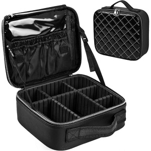 Travel Cosmetic Bag Large Makeup Bag Pu Leather Waterproof Vanity Case
