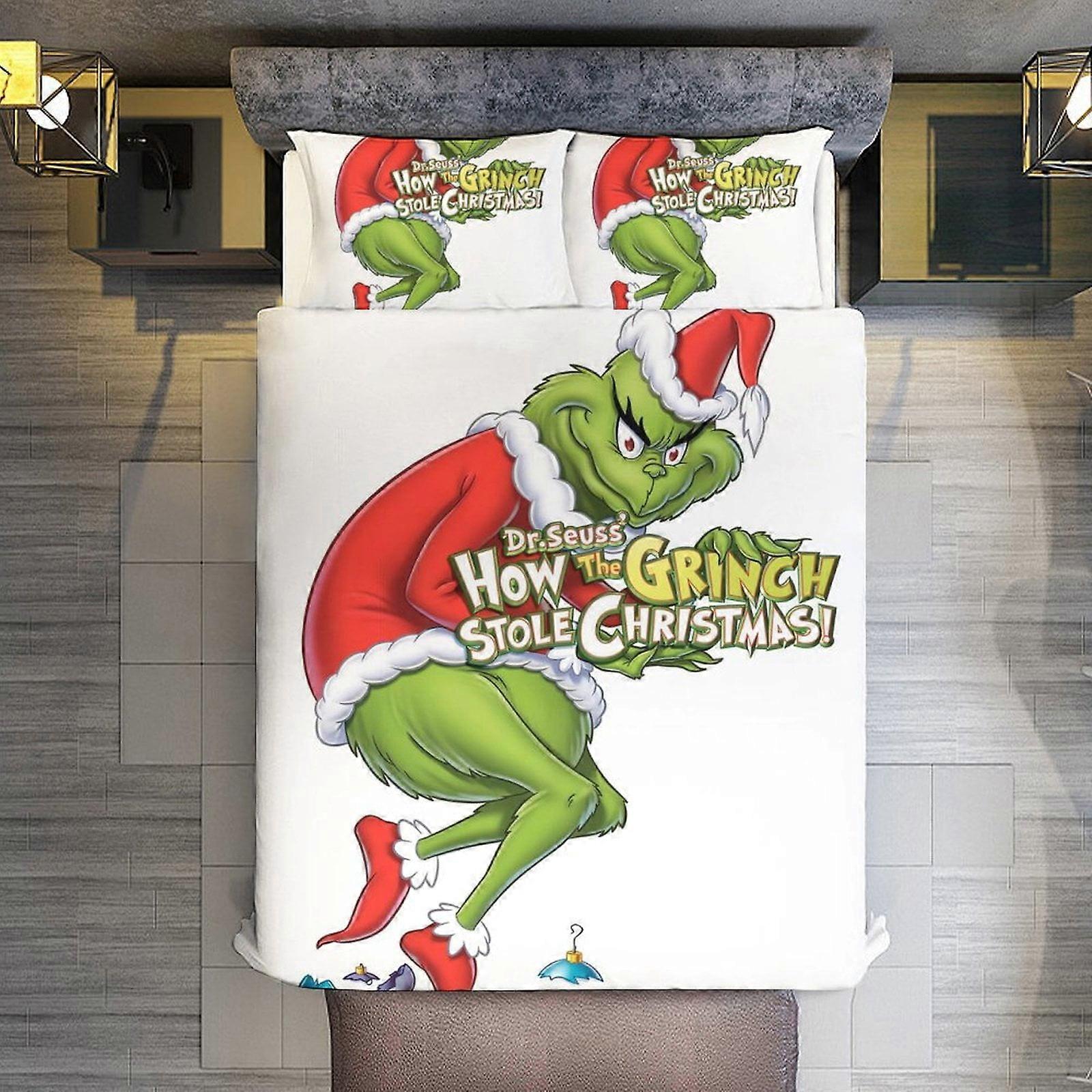 Buy v360 Bed Sheets Bedding Comforter Set Queen Size, Grinch Clip Art ...