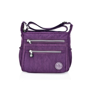 Women's Multi-Pocket Nylon Handbag, Crossbody Shoulder Bag, Travel Tote