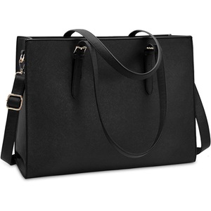 Women's PU Leather Handbag, 15.6 Inch Laptop Messenger Bag, Waterproof