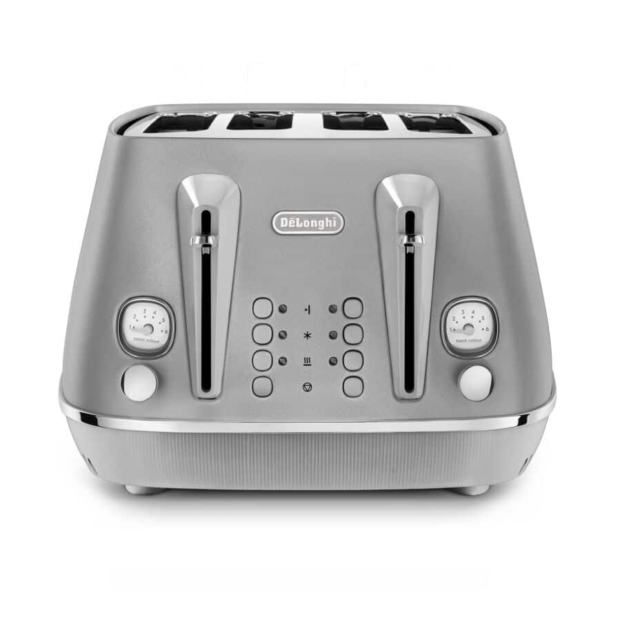 DeLonghi Distinta Perla 4 Slice Toaster Silver CTIN4003S