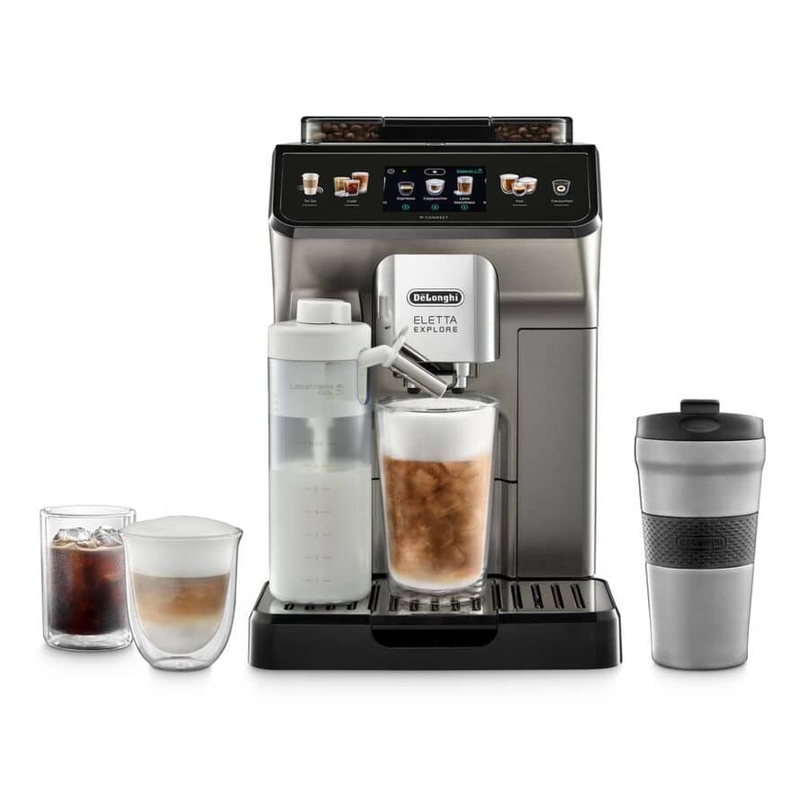 DeLonghi Eletta Explore Fully Automatic Coffee Machine Titanium ECAM45086T