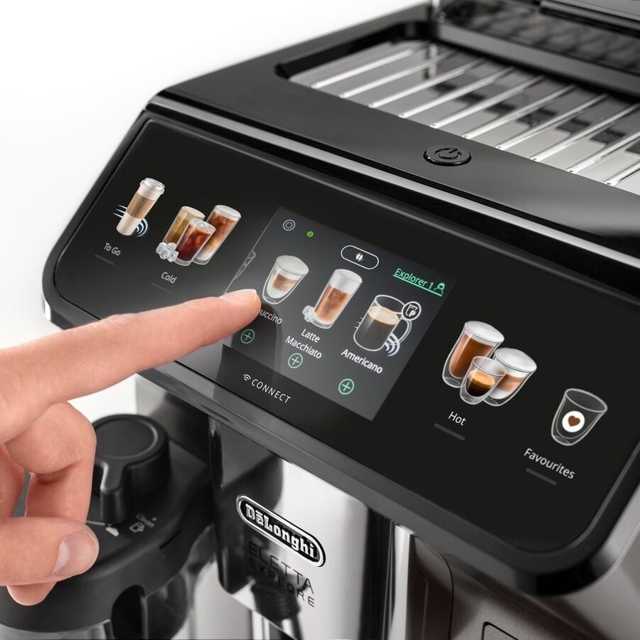 DeLonghi Eletta Explore Fully Automatic Coffee Machine Titanium ECAM45086T