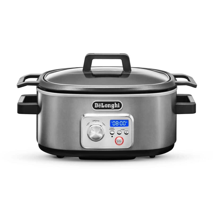DeLonghi Livenza 5.5L Slow Cooker with 24h Programmable Timer & LCD Display CKS1660D