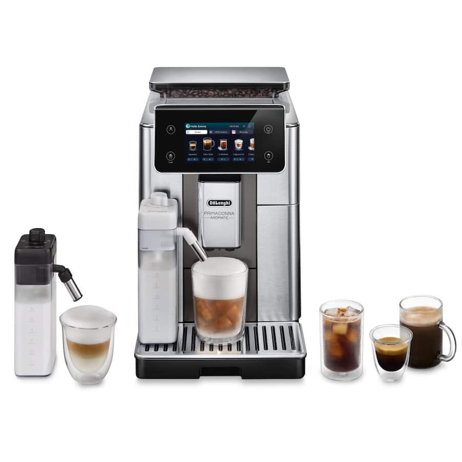 DeLonghi PrimaDonna Aromatic Fully Automatic Coffee Machine Titanium ECAM63075TM