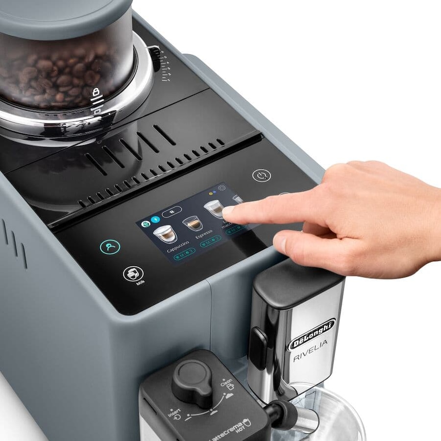 DeLonghi Rivelia Fully Automatic Coffee Machine Grey BUNDLE EXAM44055GPACK