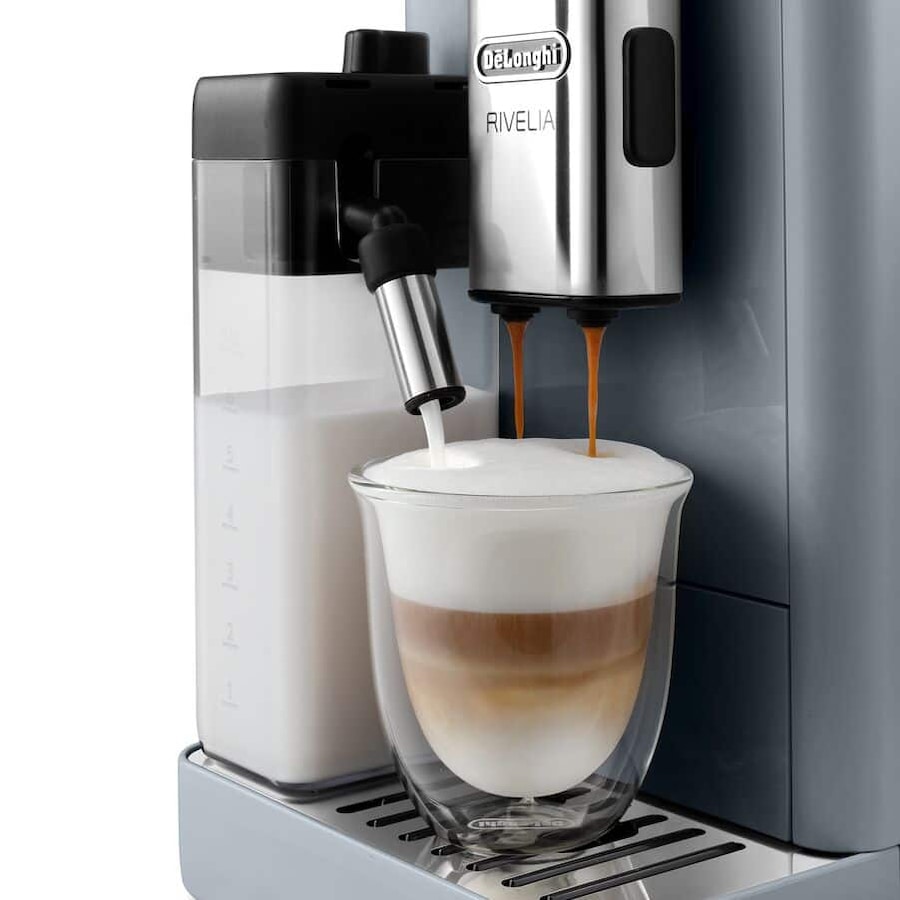 DeLonghi Rivelia Fully Automatic Coffee Machine Grey BUNDLE EXAM44055GPACK