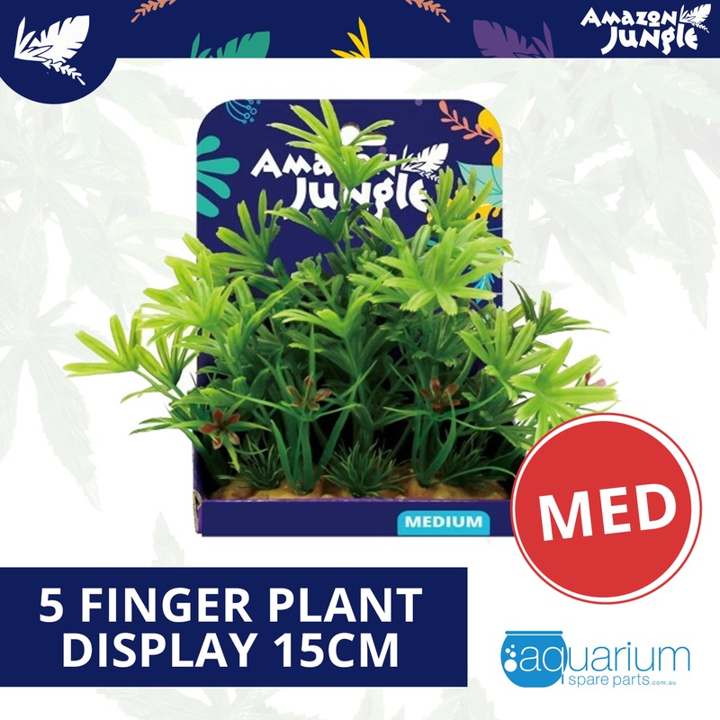 Buy Amazon Jungle 5 Finger Plant Display 15cm (NGD23) - MyDeal