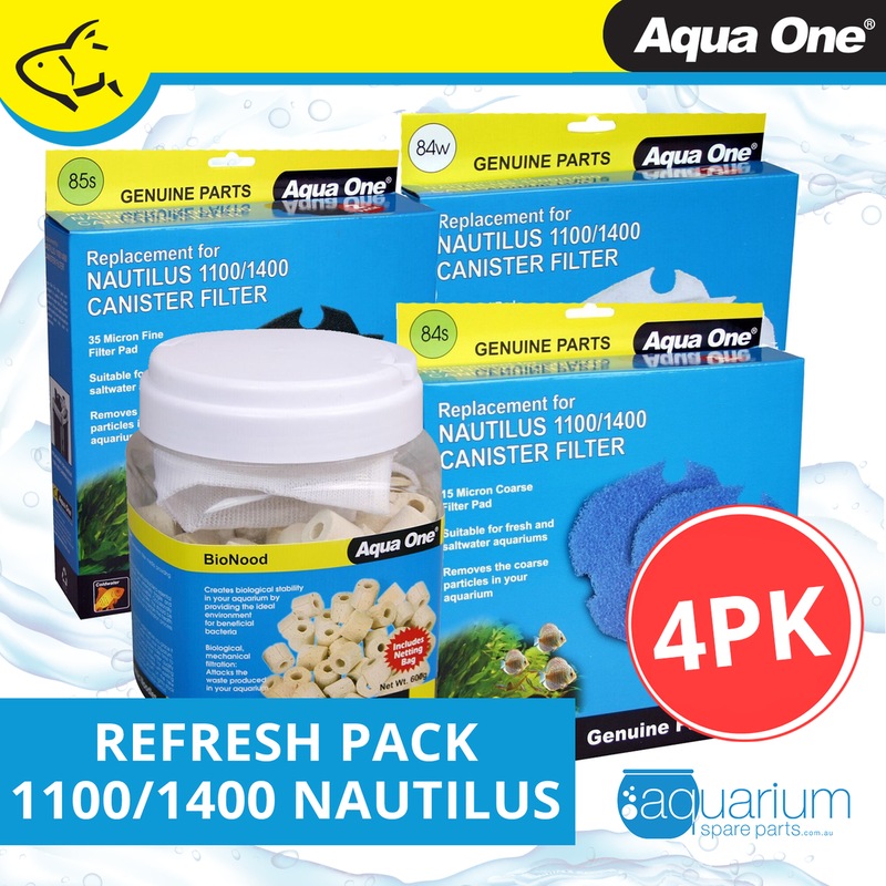 Buy Aqua One Nautilus 1100/1400 Refresh Pack (4pc) MyDeal