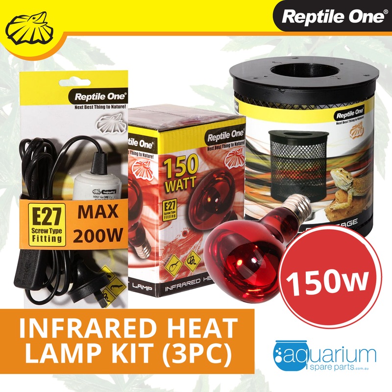 Buy Reptile One Infrared Heat Lamp Kit 150W (3pc) MyDeal