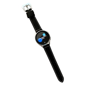 20mm Nubuck Leather Samsung Watch Strap 20mm for Galaxy Watch 4/5-Black