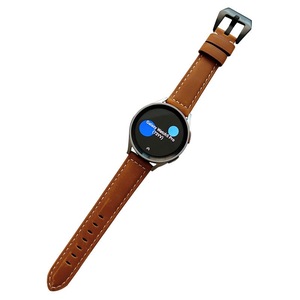 20mm Nubuck Leather Samsung Watch Strap 20mm for Galaxy Watch 4/5-Brown