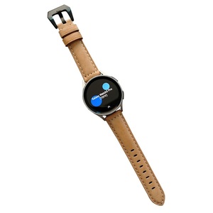 20mm Nubuck Leather Samsung Watch Strap 20mm for Galaxy Watch 4/5-Khaki