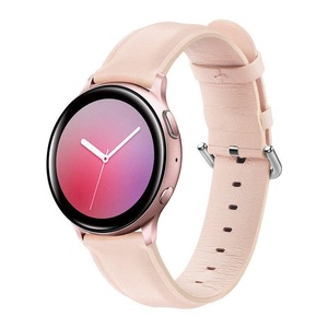 22mm Slim Leather Watchbands for Amazfit GTR/Samsung Watch Active2-Pink