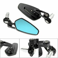 2pcs 7/8'' Motorbike Handle Bar End Rearview Side Mirror Motorcycle Moto Wing