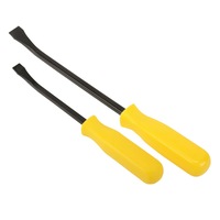 2PCS Curved Pry Bar Nail Puller Crowbar Wrecking Chisel Heavy Duty Set