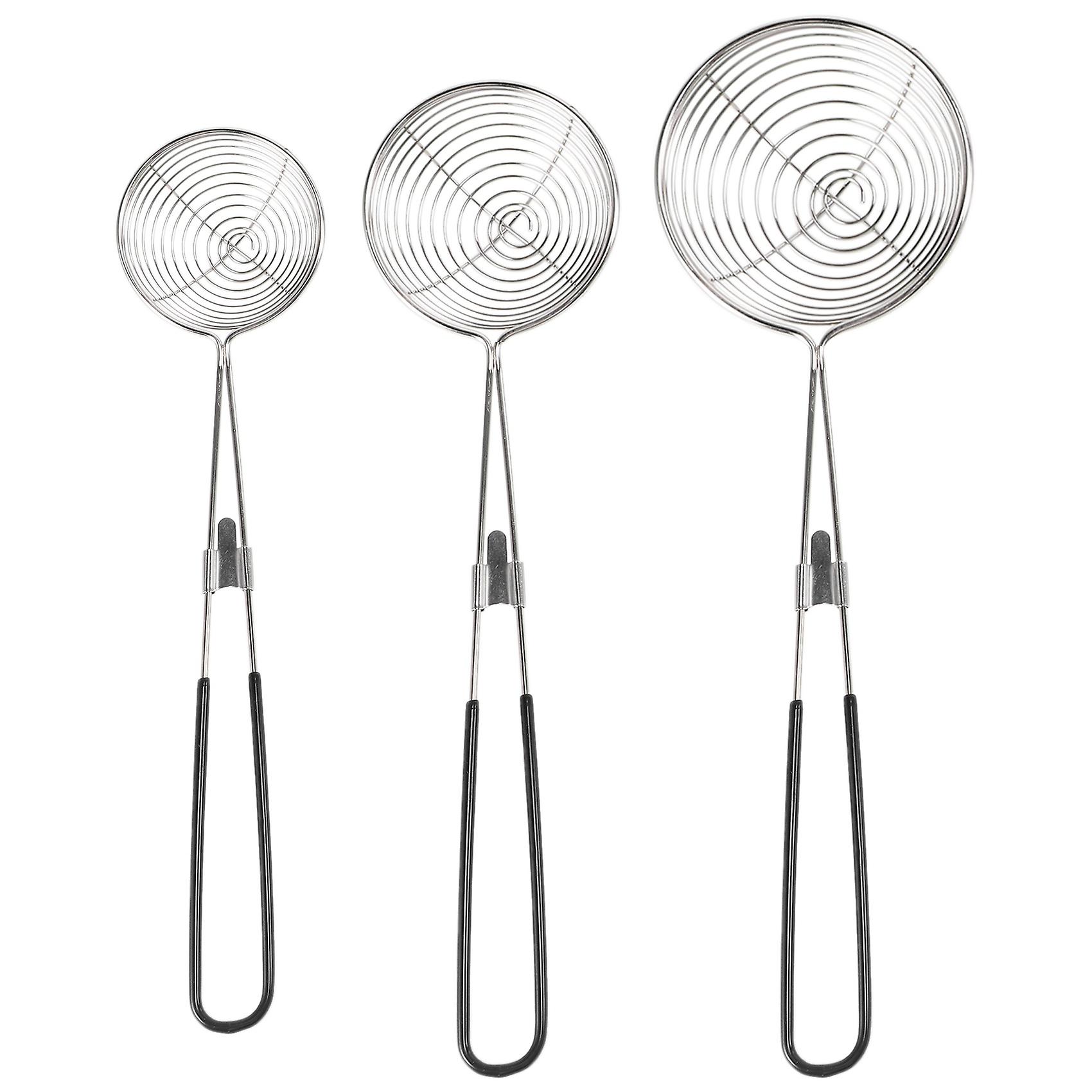 Round Tea Straining Spoons Buy 3-Piece Set of Round Hot Pot Strainer-Stainless Steel Asian ...