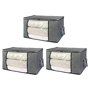 3X Large Clothes Quilt Blanket Storage Bag Fabric Home Organizer Zipper Box Bags