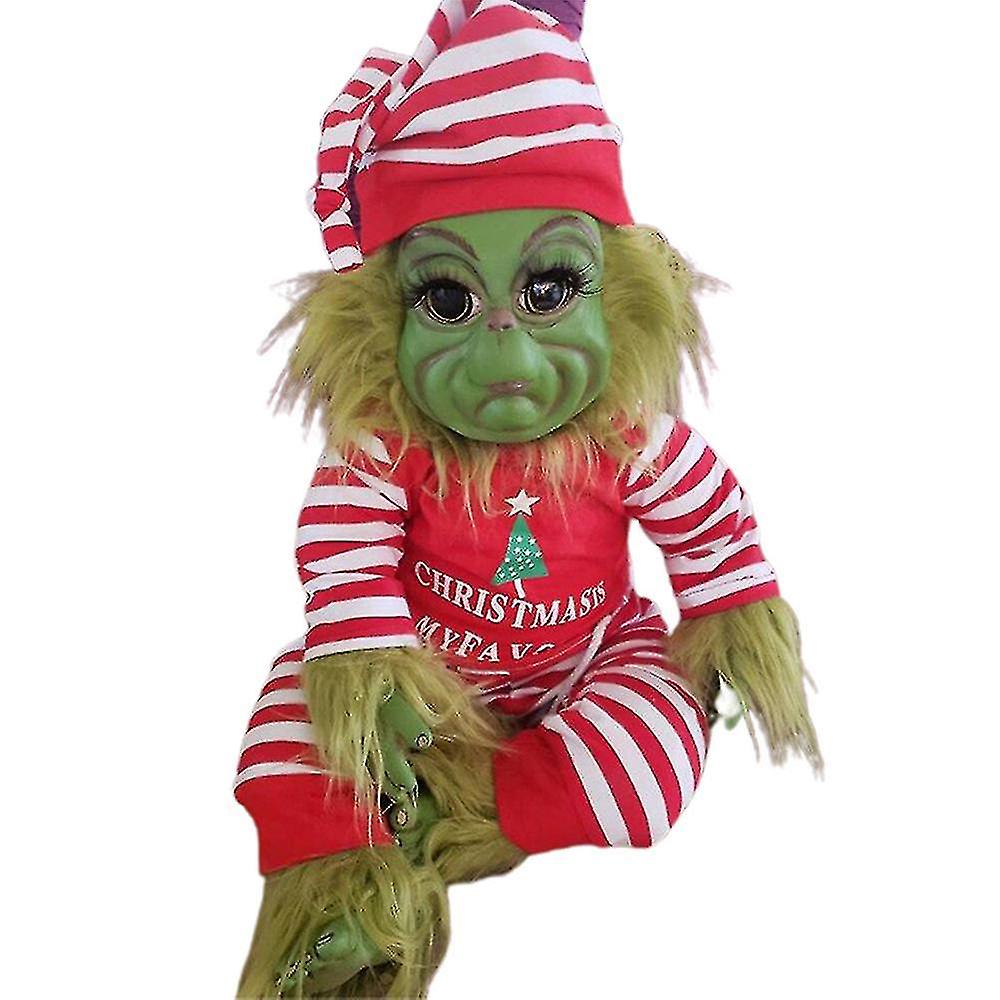 Buy Christmas The Grinch Latex Plush Doll Reborn Baby Grinch Stuffed Toy Xmas Kids Gift ys MyDeal