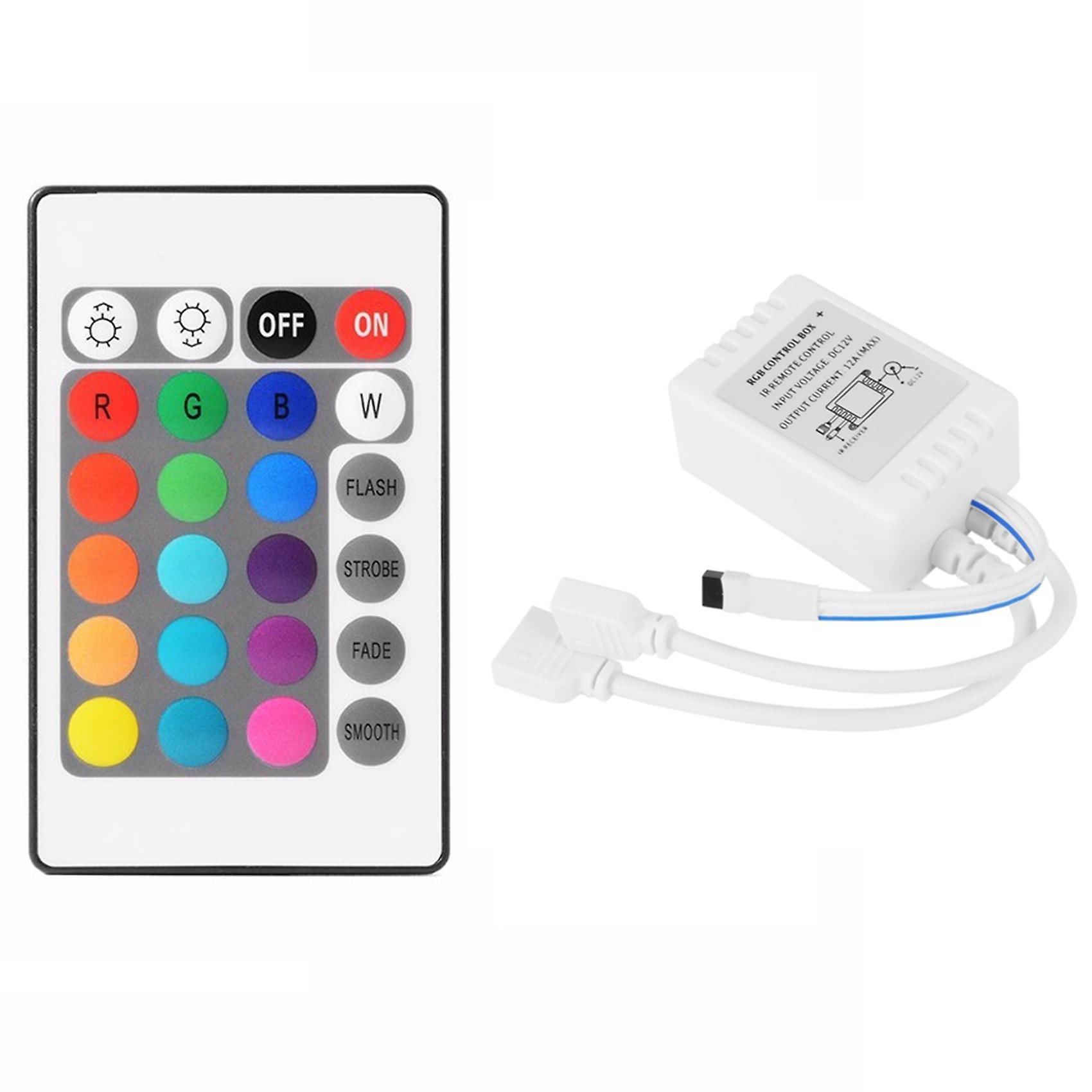 Buy DC12V RGB LED Controller+24 Keys Remote Control RGB Control Box IR ...