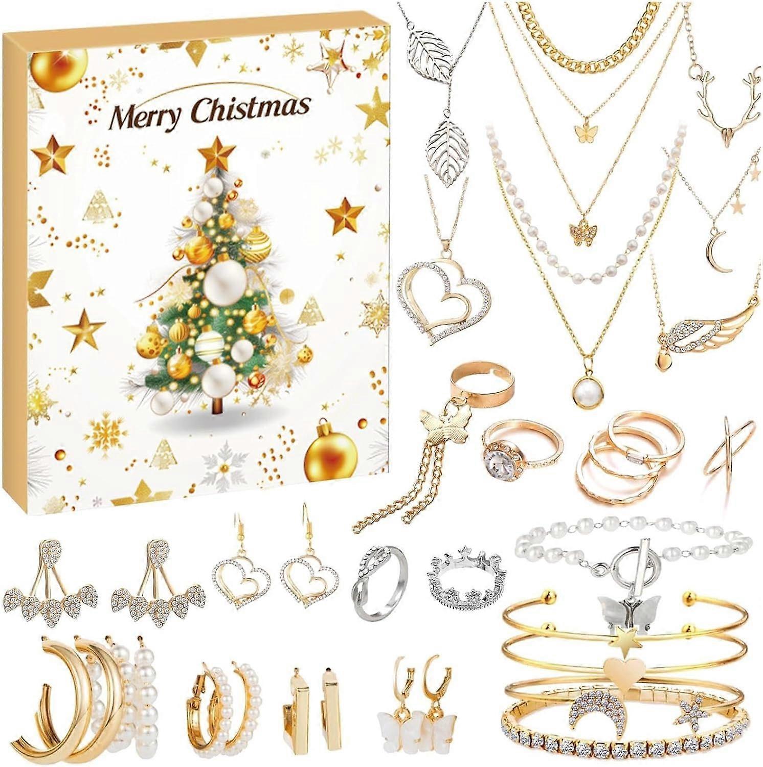 Buy Jewelry Advent Calendar 2024, 24 Days Christmas Countdown Advent ...