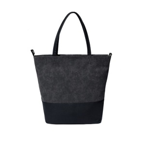 Tote Bag Soft Leather Large Capacity Bucket Handbags for Women-Balck
