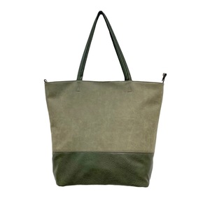 Tote Bag Soft Leather Large Capacity Bucket Handbags for Women-Green