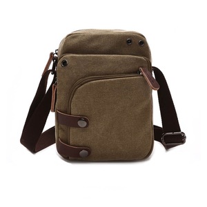 Women Small Canvas Crossbody Bag Cell Phone Travel Shoulder Bag-Khaki