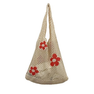 Womens Crochet Tote Bag Fairy Grunge Aesthetic HandBag-Apricot