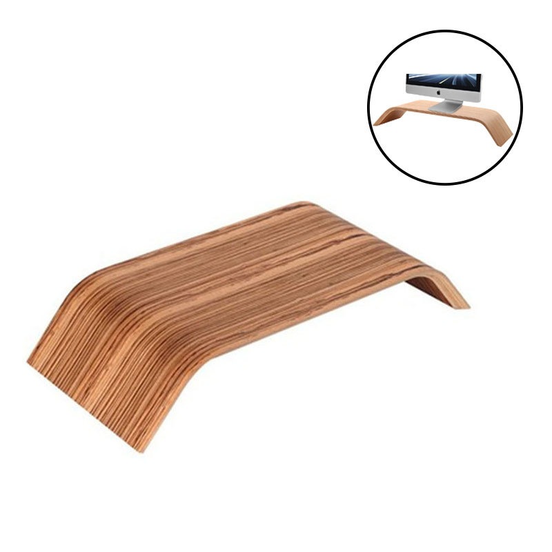 Buy Wooden Monitor Stand Computer Desk Riser Holder-Zebra Pattern ...