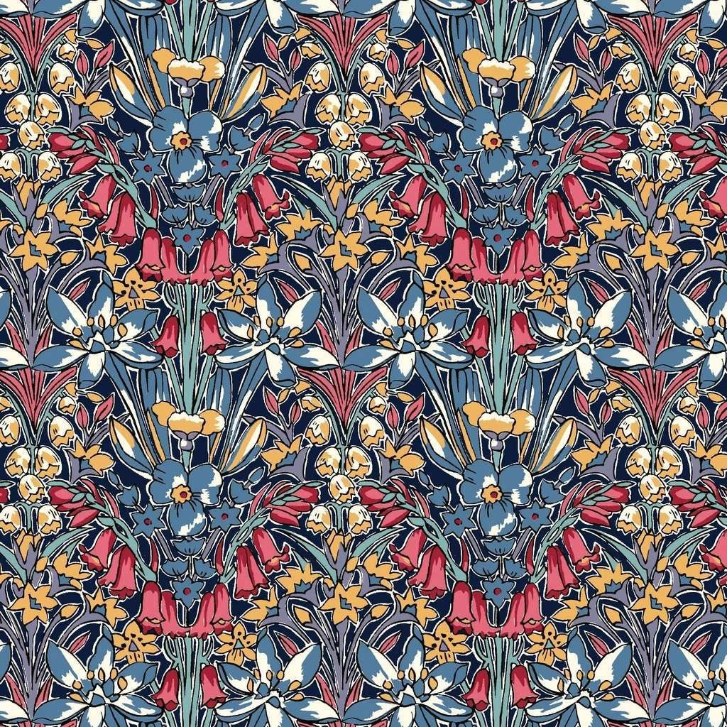 Tissu Liberty - Adlington Hall, Winter Flower Show - Motif Floral - Neuf